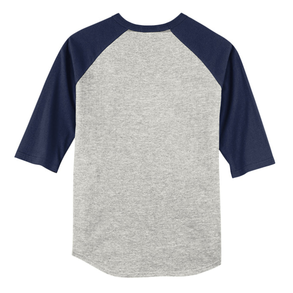 HEATHER GREY / NAVY - BACK