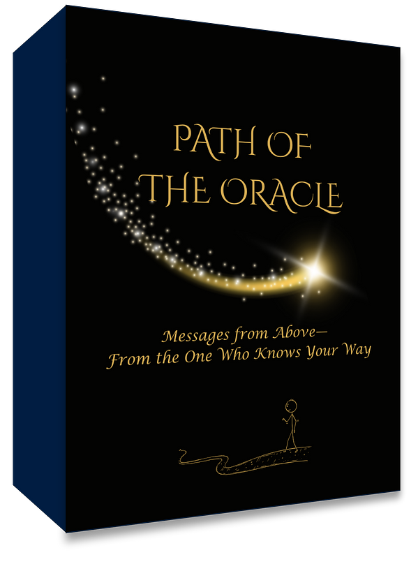 Product packaging for 'Path of the Oracle' with a dark background and gold text.